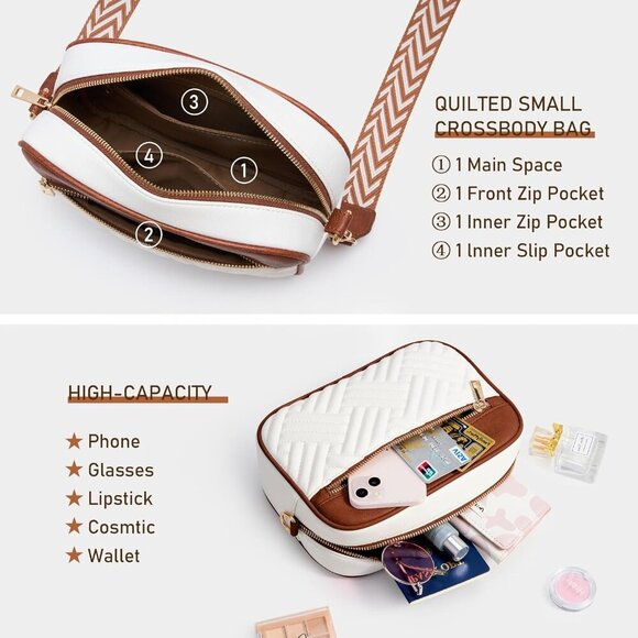 Crossbody Bags for Women - Trendy Vegan Leather Small Purse, Travel-Ready Design - Picture 4 of 7